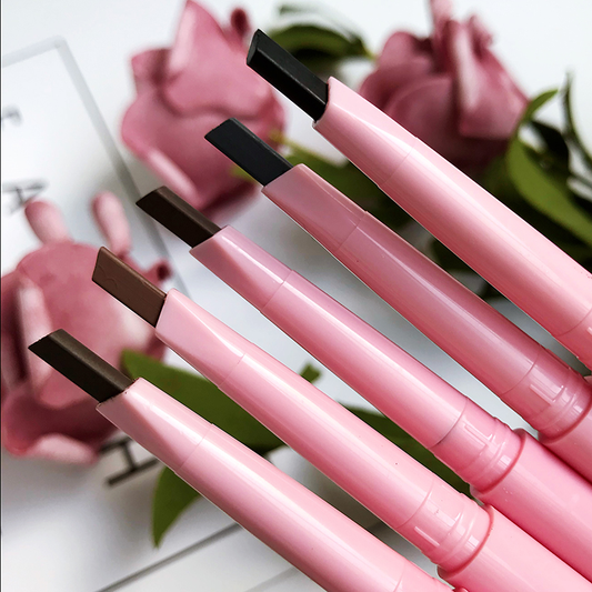 pink brow pencil double head automatic 9 colors waterproof eyebrow pencil