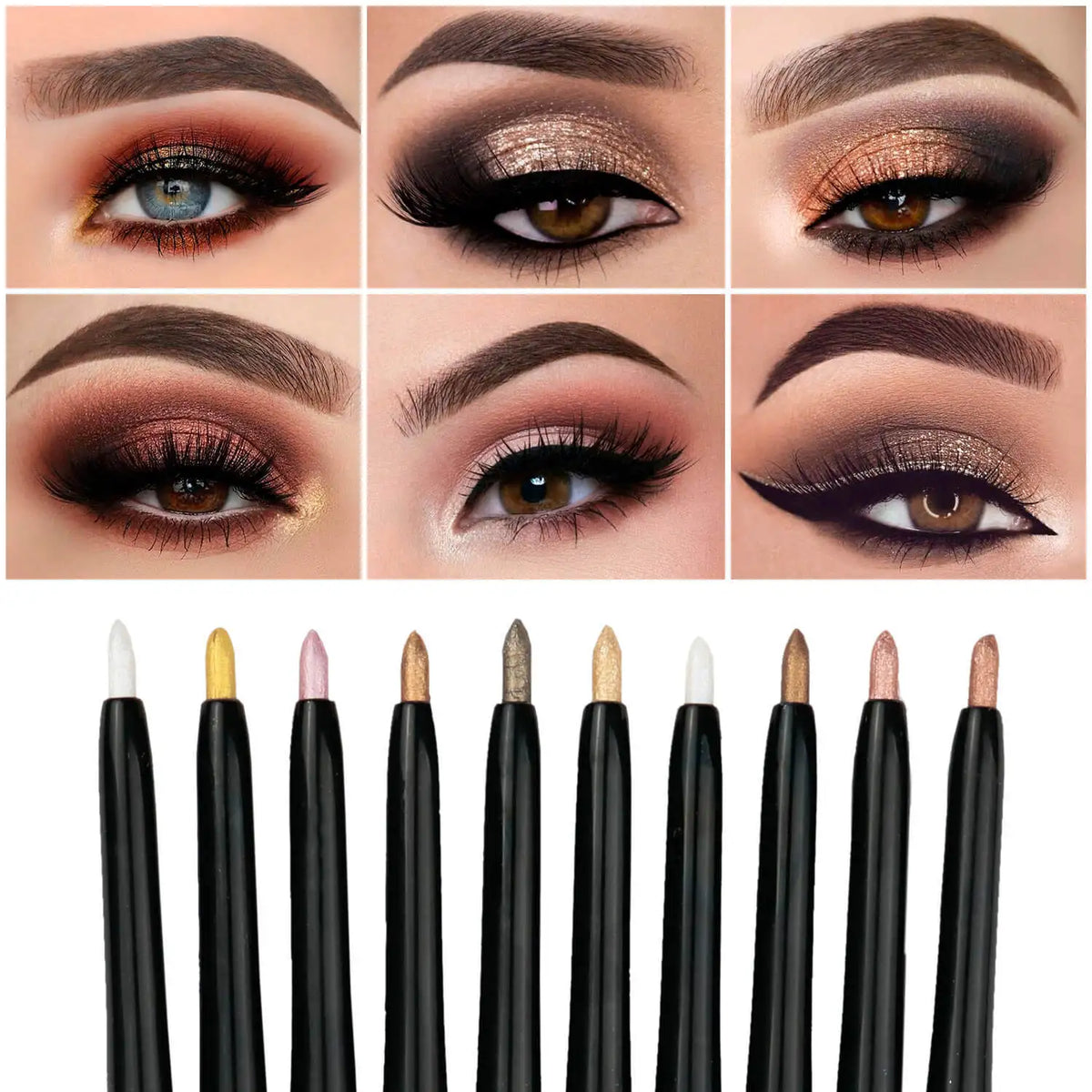 vegan cream shimmer eye shadow stick pencil high pigment glitter eyeshadow multichrome eyeshadow pen