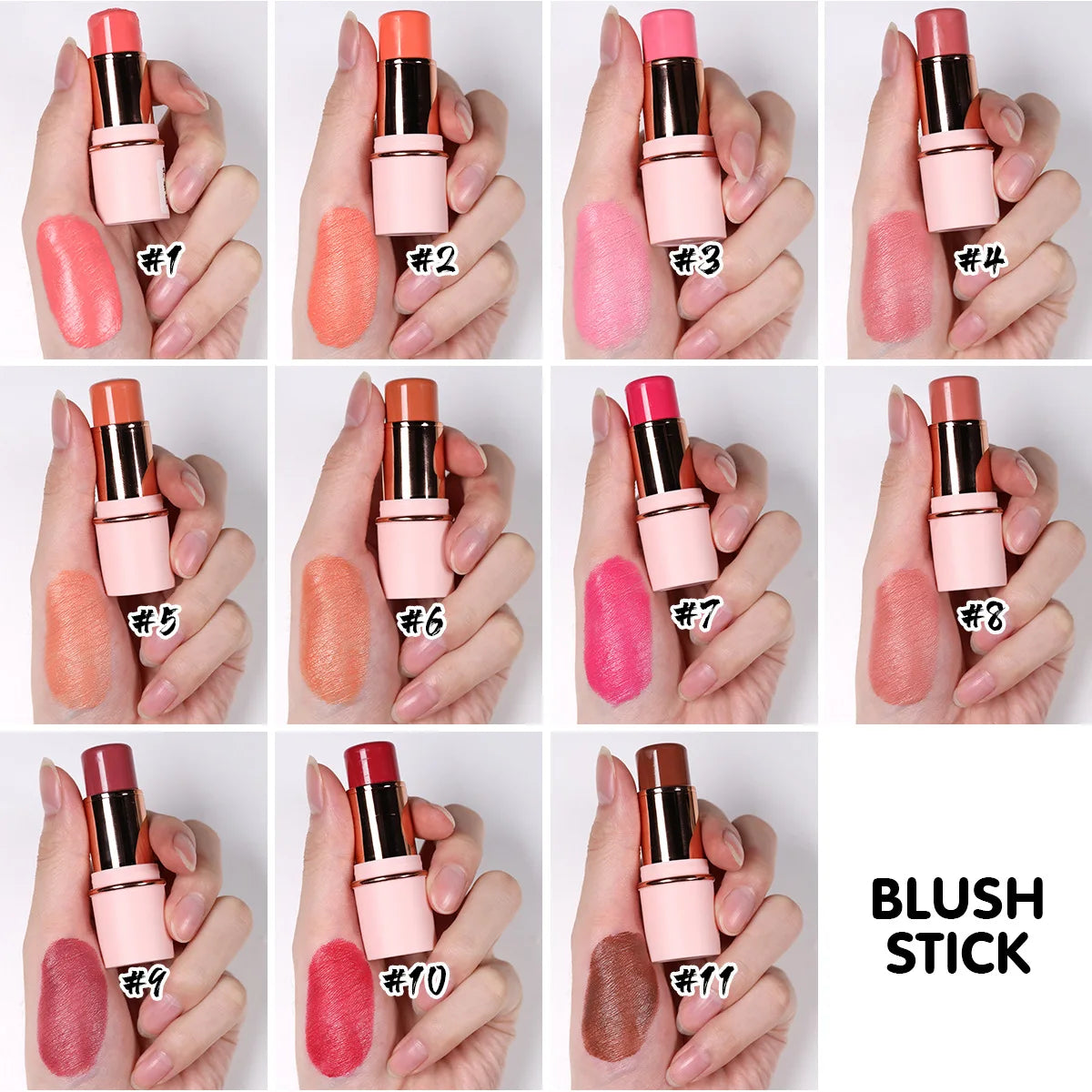 new vegan organic blush on cheek natural waterproof cruelty free matte cream blusher blush stick