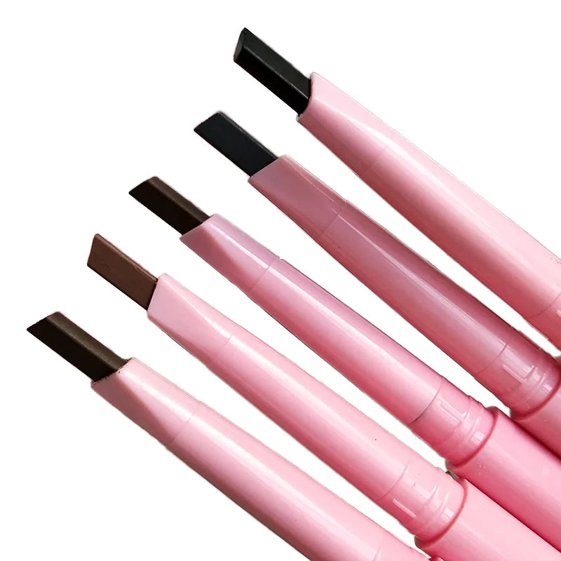 double ended pink eyebrow pencil waterproof eyebrow pens eyebrow pencil with eye brow brush