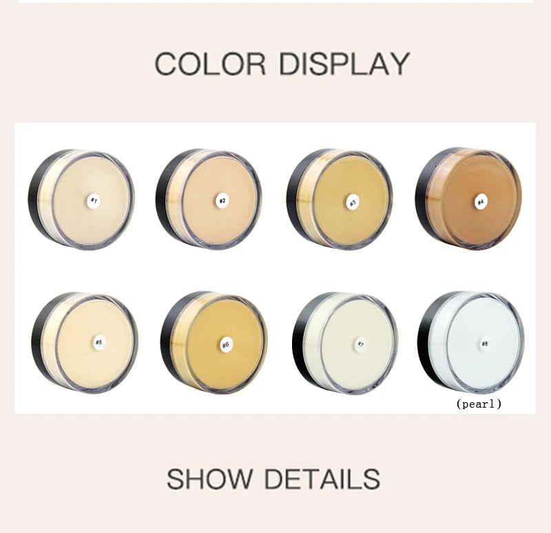 cosmetics setting powder 8 colors face makeup waterproof oil control translucent loose setting powder