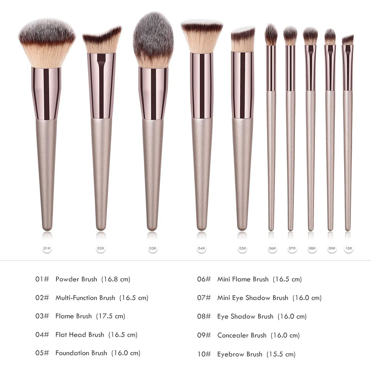 pearly color maquillaje tools synthetic korean brown foundation eye makeup brushes 4 9 10 14 20 pcs makeup brush set
