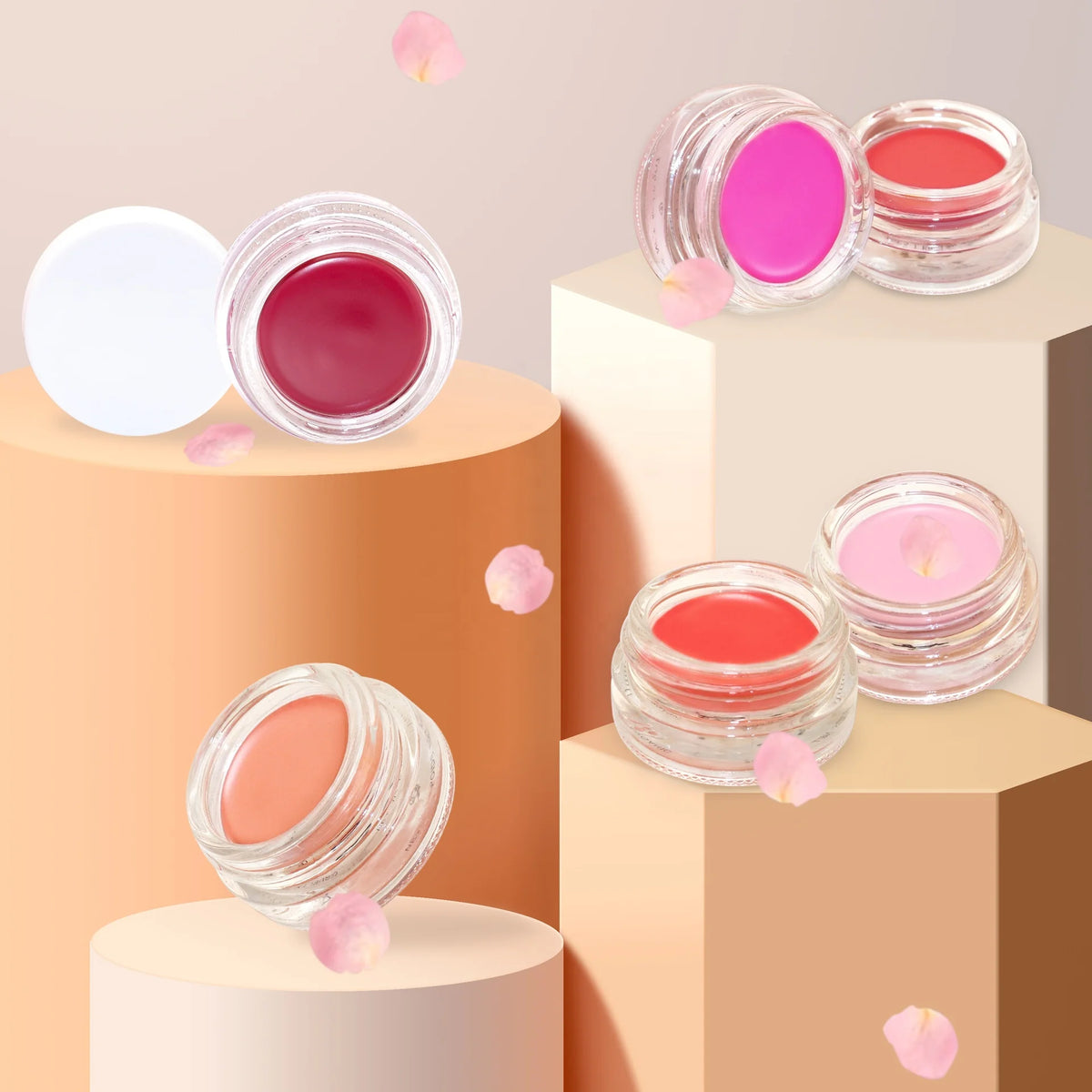 professional cream blush 6 color blusher cruelty free waterproof blush makeup