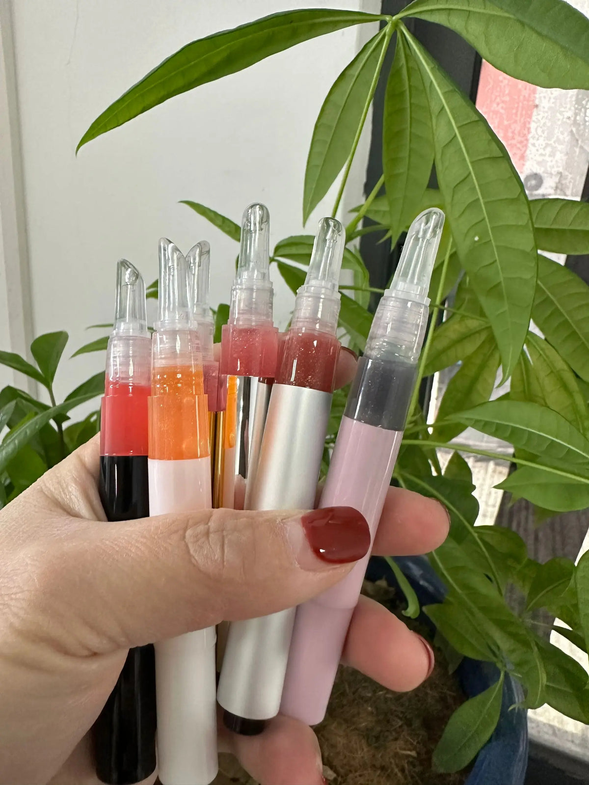 6 colors different tubes lip gloss moisturizing hydrating lip oil