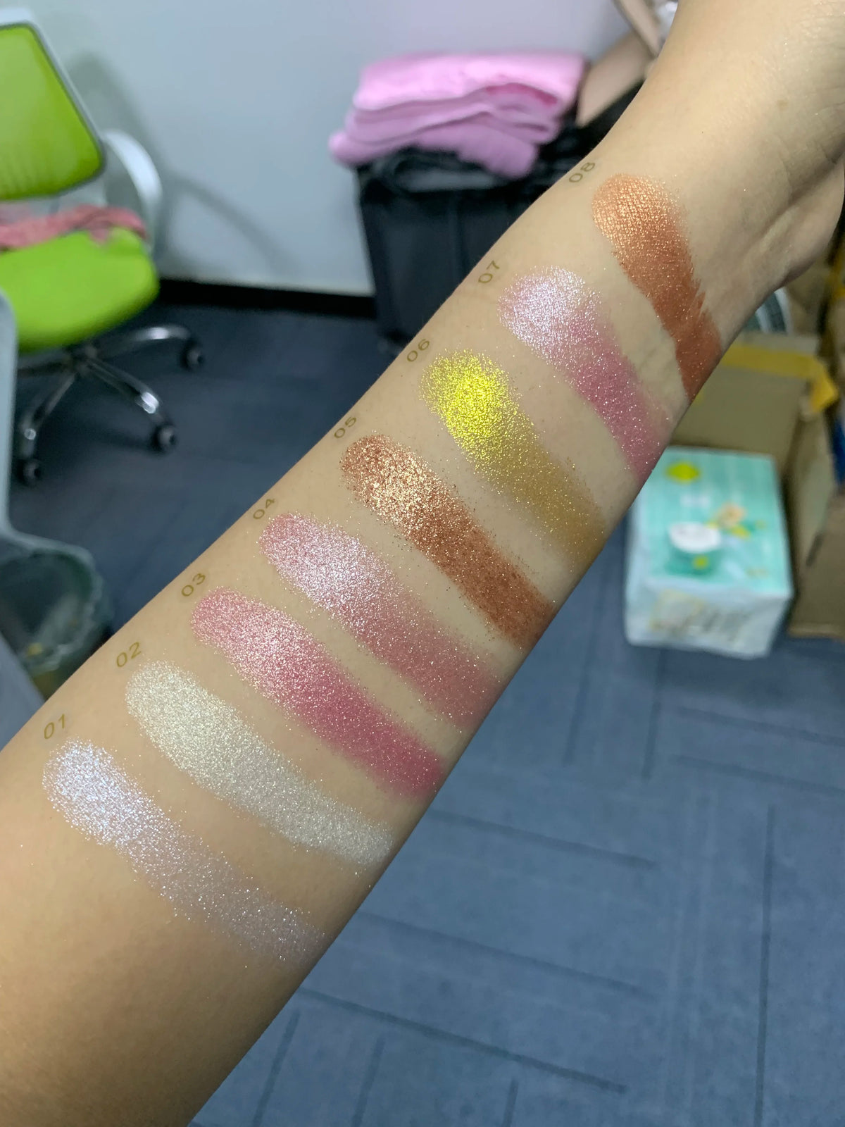 high pigment loose powder shimmer pigment highlighter makeup long lasting glitter loose powder