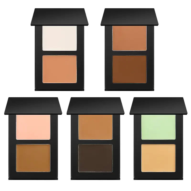 2 colors face makeup concealer palette full coverage waterproof vegan cream concealer palette