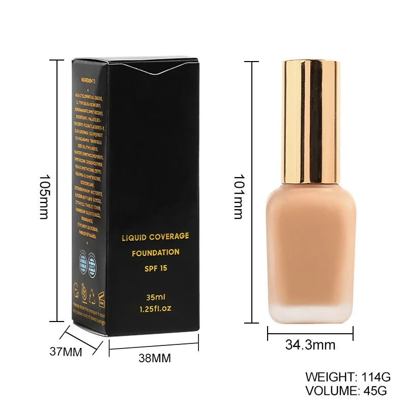face makeup 10 colors waterproof full coverage matte liquid foundation