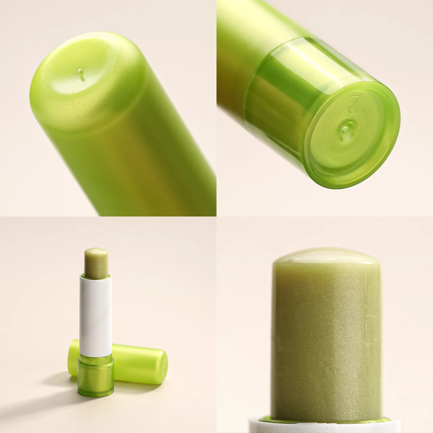 Aloe temperature color-changing lip balm green