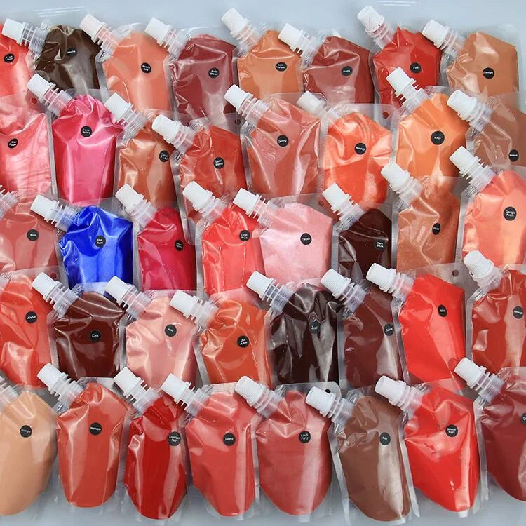 hot selling 50ml lip gloss base matte liquid lipstick in plastic bag or bottle vegan glossy waterproof lipgloss base