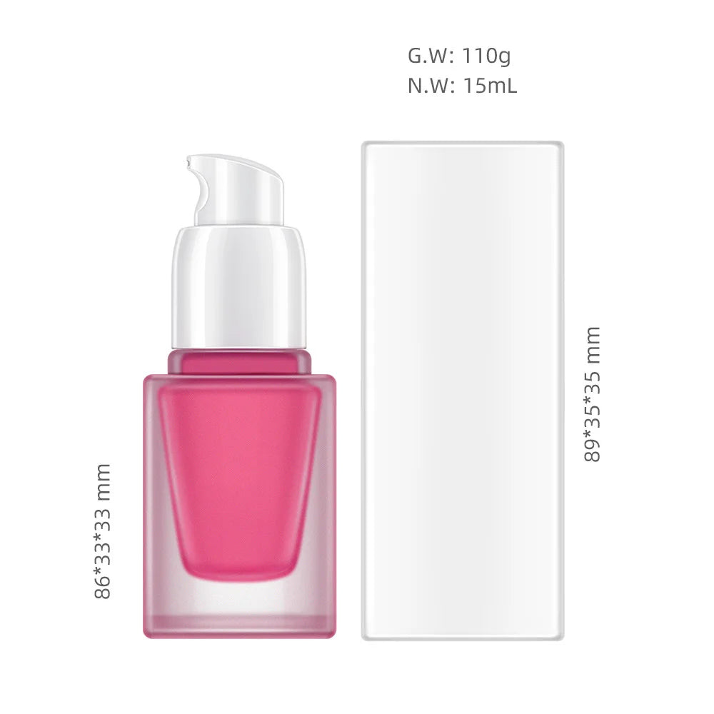 high quality makeup liquid cheek blusher with glass bottle long lasting liquid blush