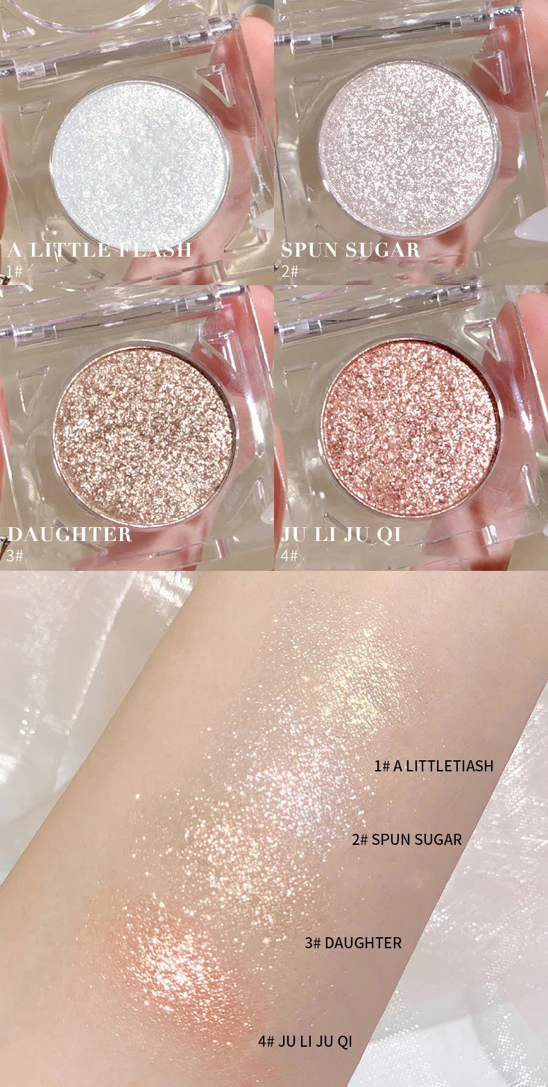 Single-color mineral eye shadow, 4 colors
