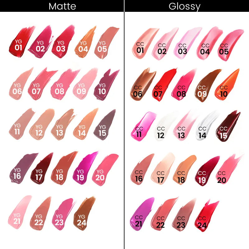 24 pcs set mini lip gloss pigmented cute mini lip gloss tube vegan matte waterproof mini lip gloss
