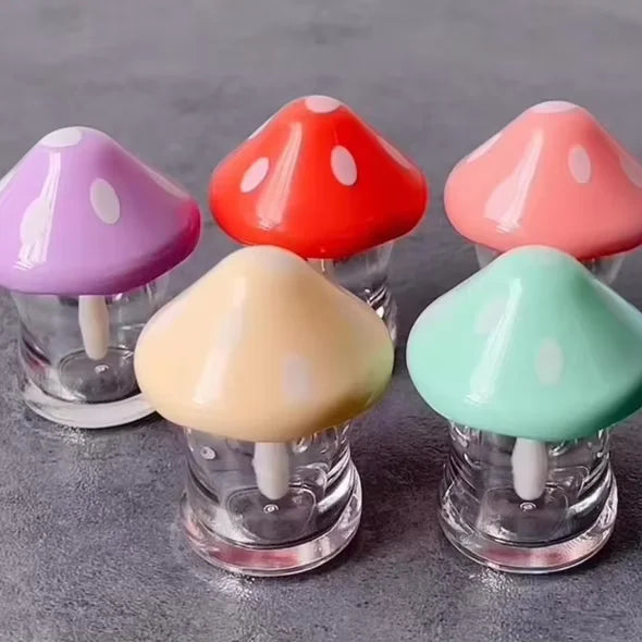 empty transparent lip gloss containers new design big brush applicator empty clear mushroom lipgloss tube lip gloss tube