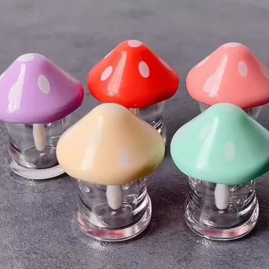 empty transparent lip gloss containers new design big brush applicator empty clear mushroom lipgloss tube lip gloss tube