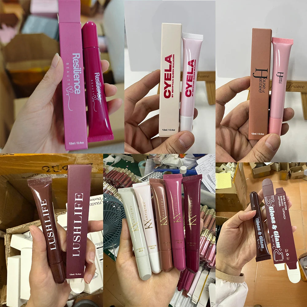 vegan lipcare treatment peptide lip tint hydrating lip gloss gel base smooth lip butter balm