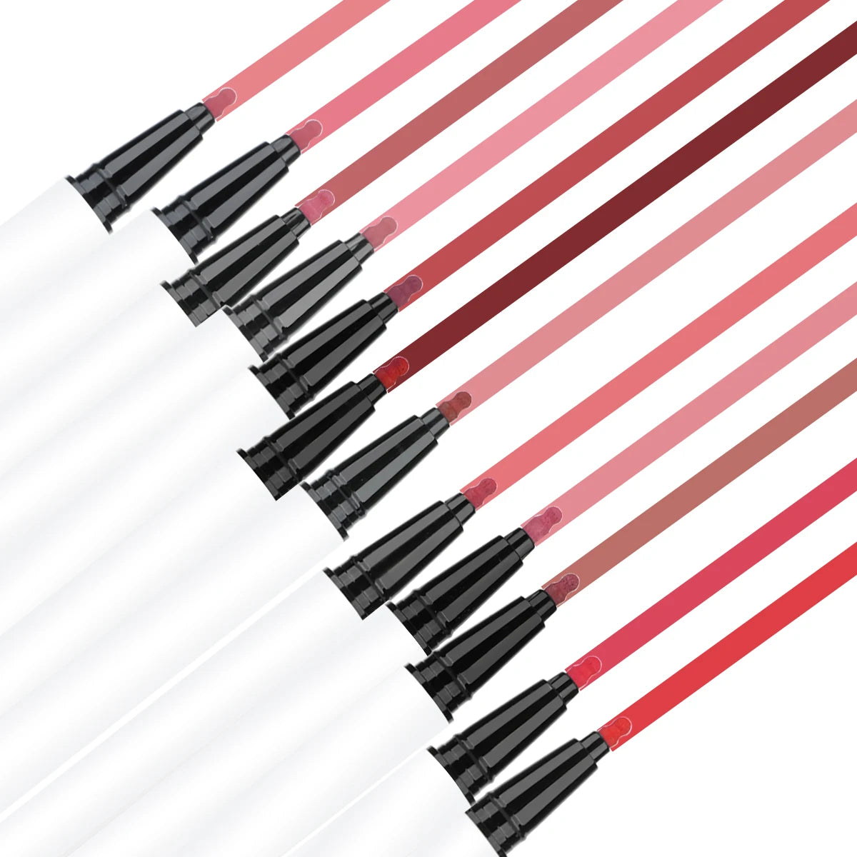 12 pink color liquid lip liner waterproof long lasting cosmetics new lip liner