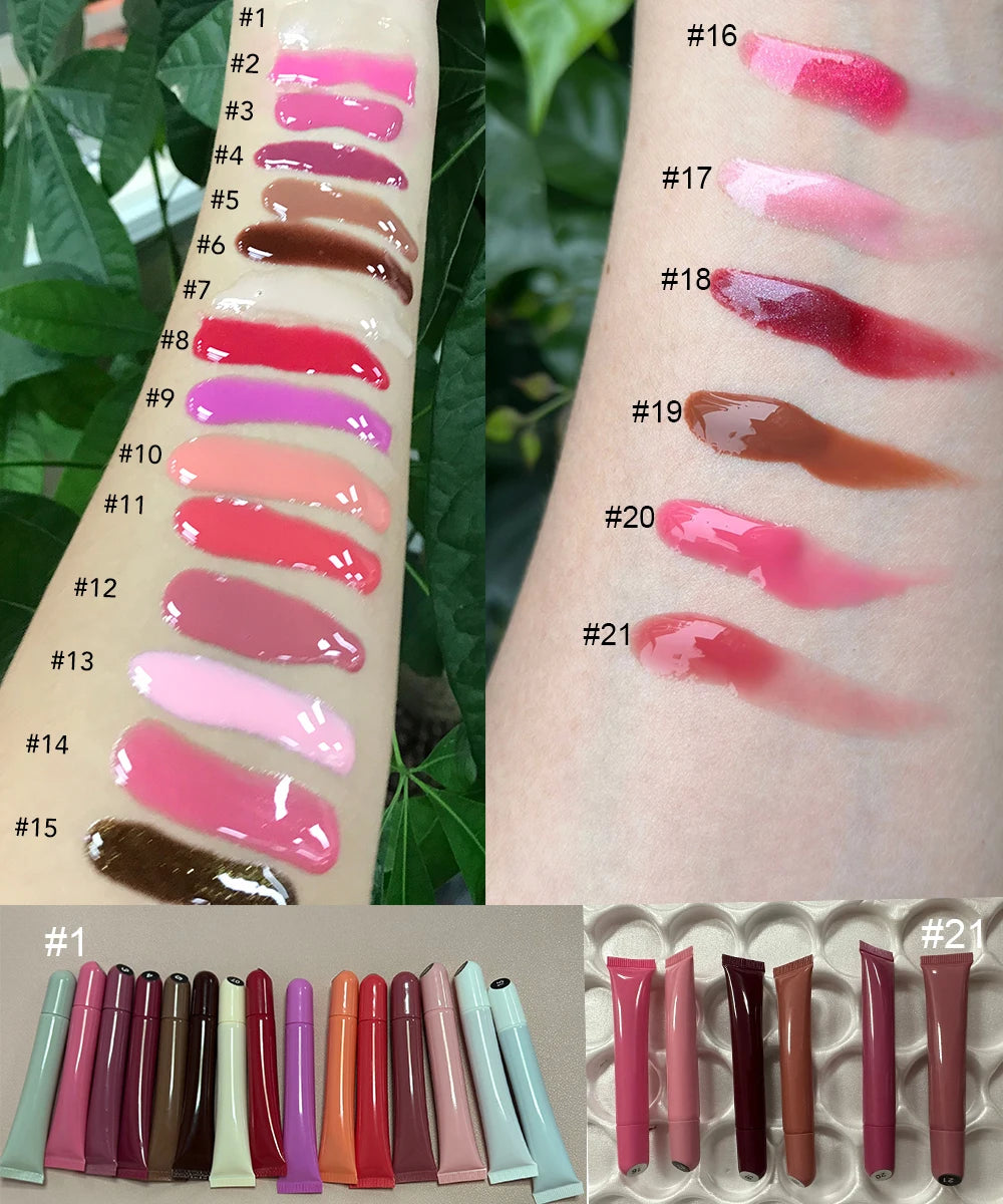 vegan lipcare treatment peptide lip tint hydrating lip gloss gel base smooth lip butter balm