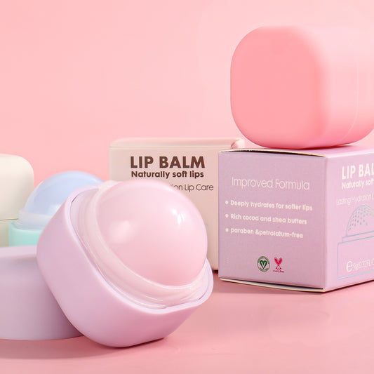 Fruit flavored vegan lip balm 4 colors