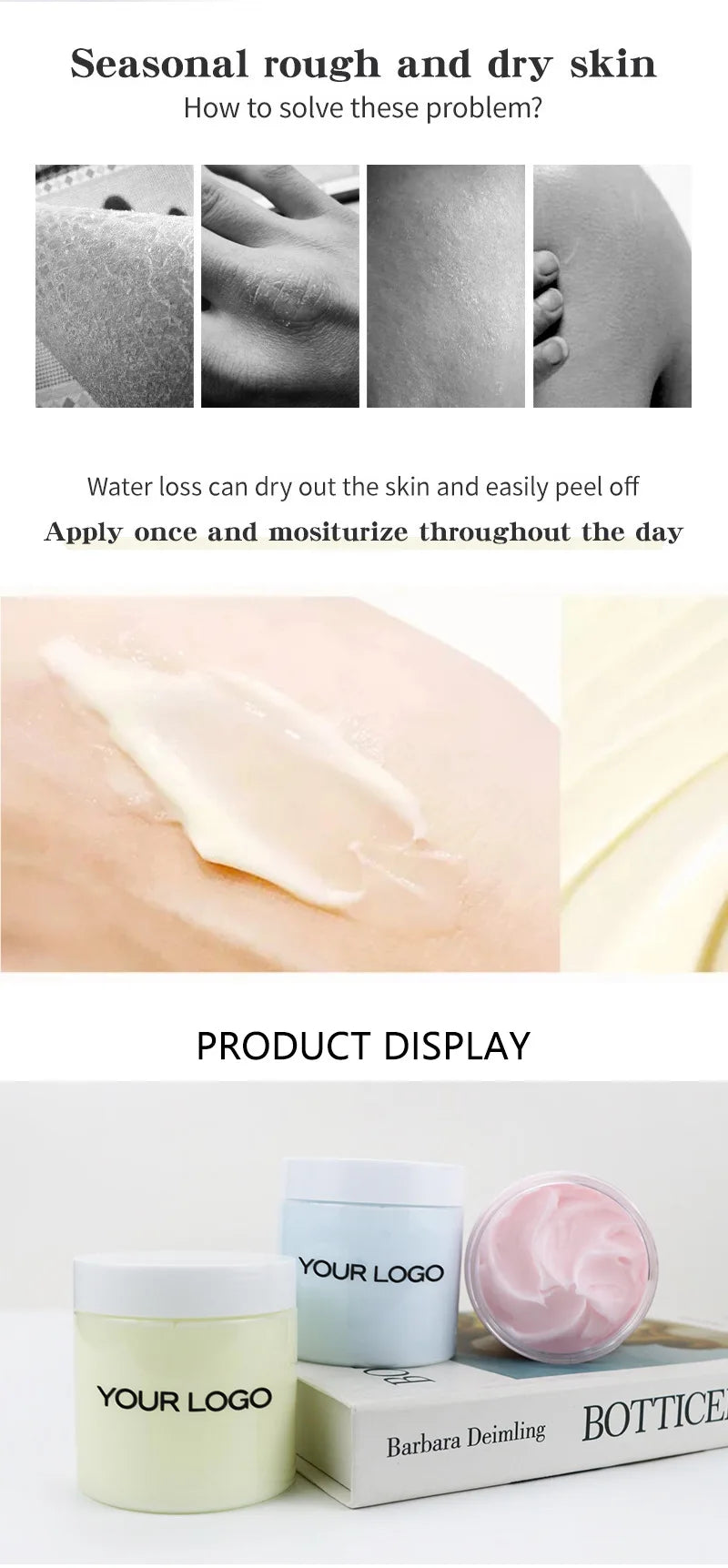 Whipped shea butter moisturizing body cream