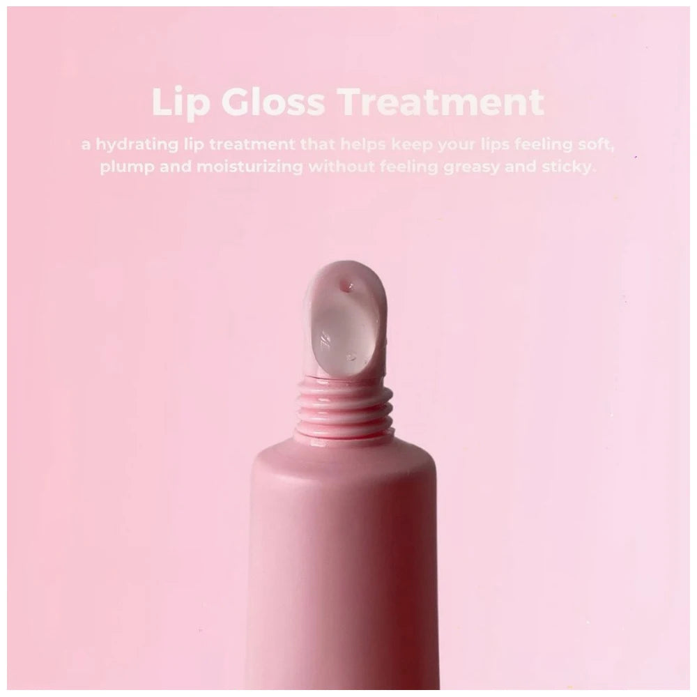 Liquid lip gloss balm in a soft squeeze tube