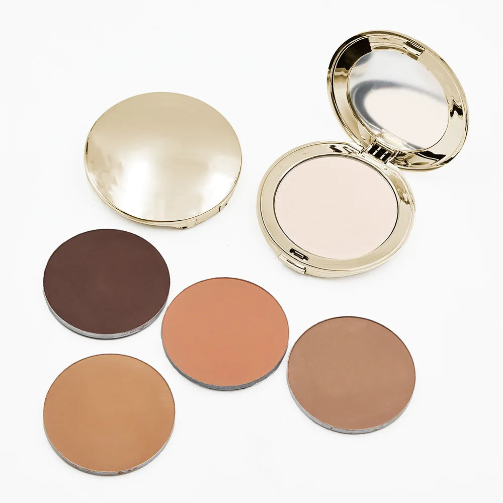 compact face powder 15 colors oil control long lasting matte natural waterproof compact powder