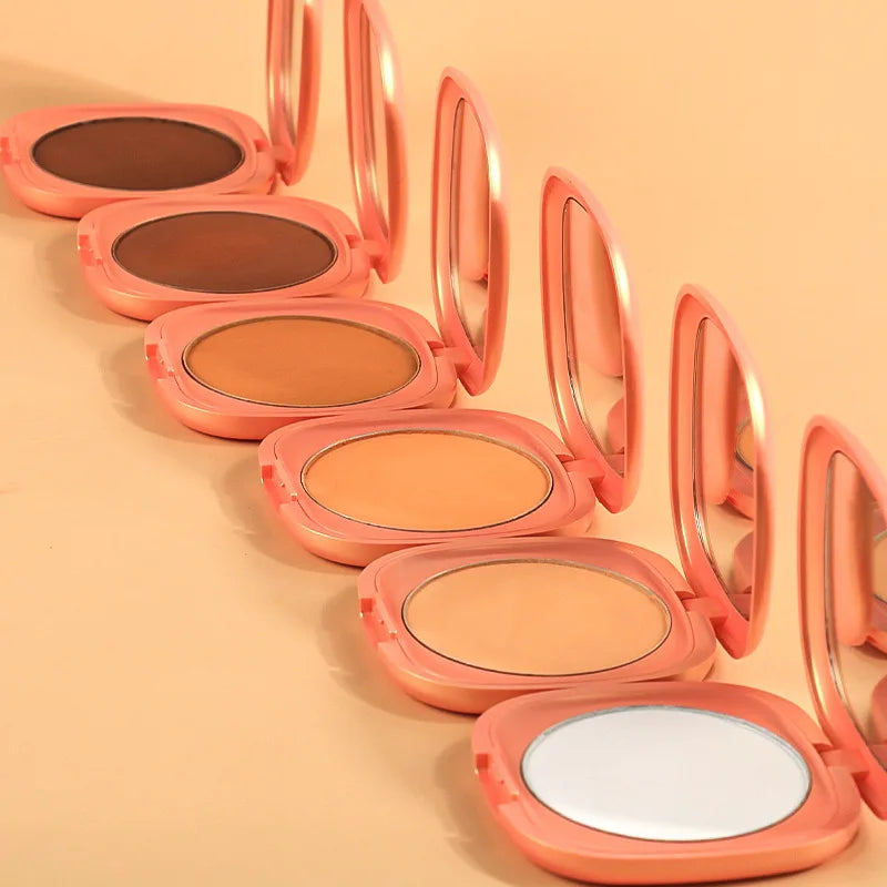 baking powder makeup matte compact pressed powder waterproof full coverage make up face setting powder