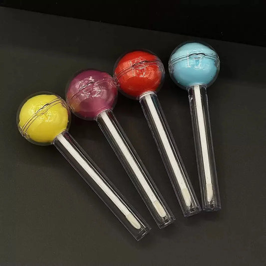 2.5ml 6g cute unique 2 n 1 lollipop lip gloss tube lip balm container lipstick containers lipgloss tubes