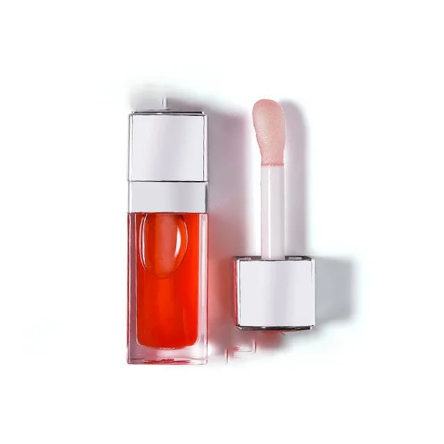 Color-changing glitter shimmer lip oil