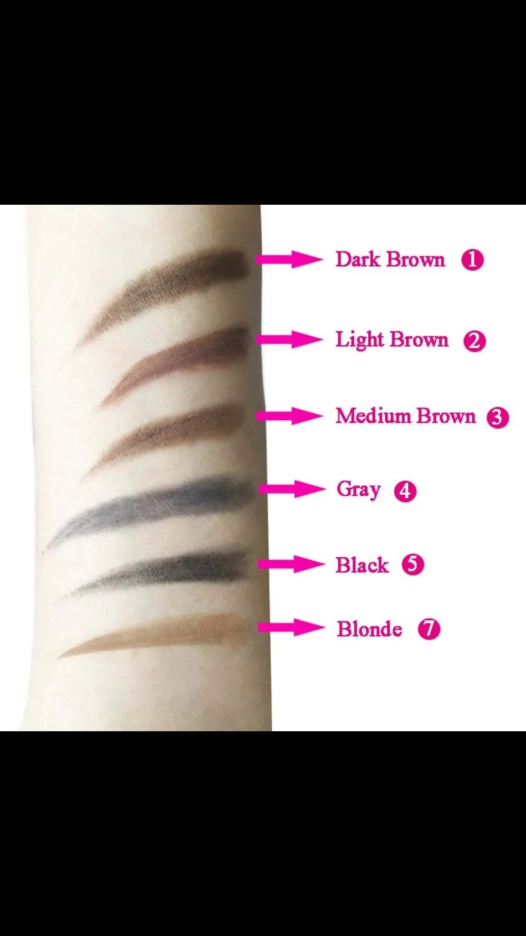 brow pencil double head automatic waterproof pink tube thin eyebrow pencil