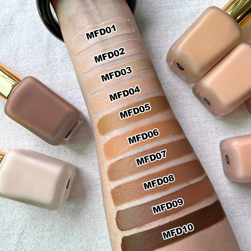 face makeup 10 colors waterproof full coverage matte liquid foundation