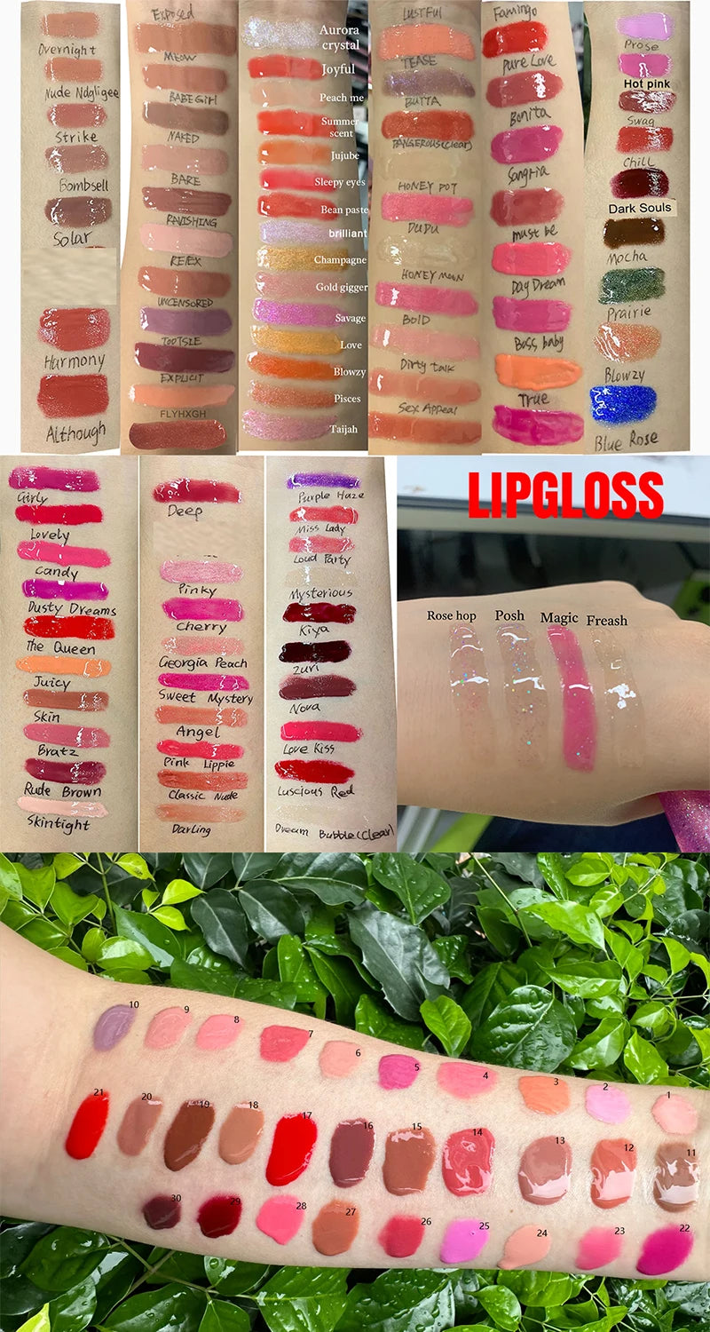 moisturizing syringe lipgloss syringe glass lip glaze mirror lip gloss vitamin e nourishing clear lip oil