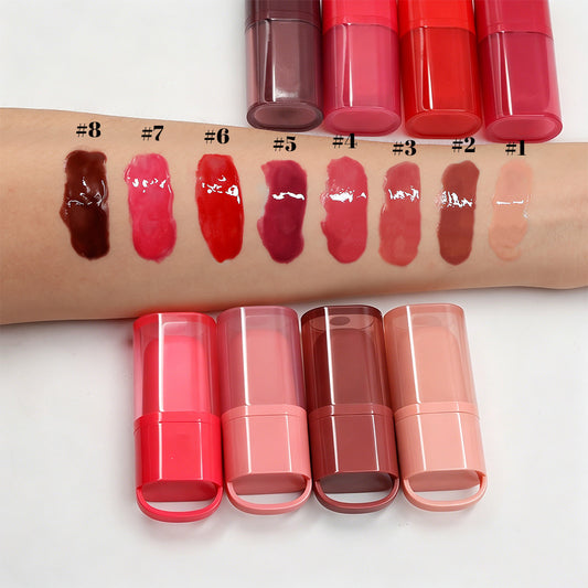 lip gloss cosmetics fruit juice moisturizing shiny lipgloss
