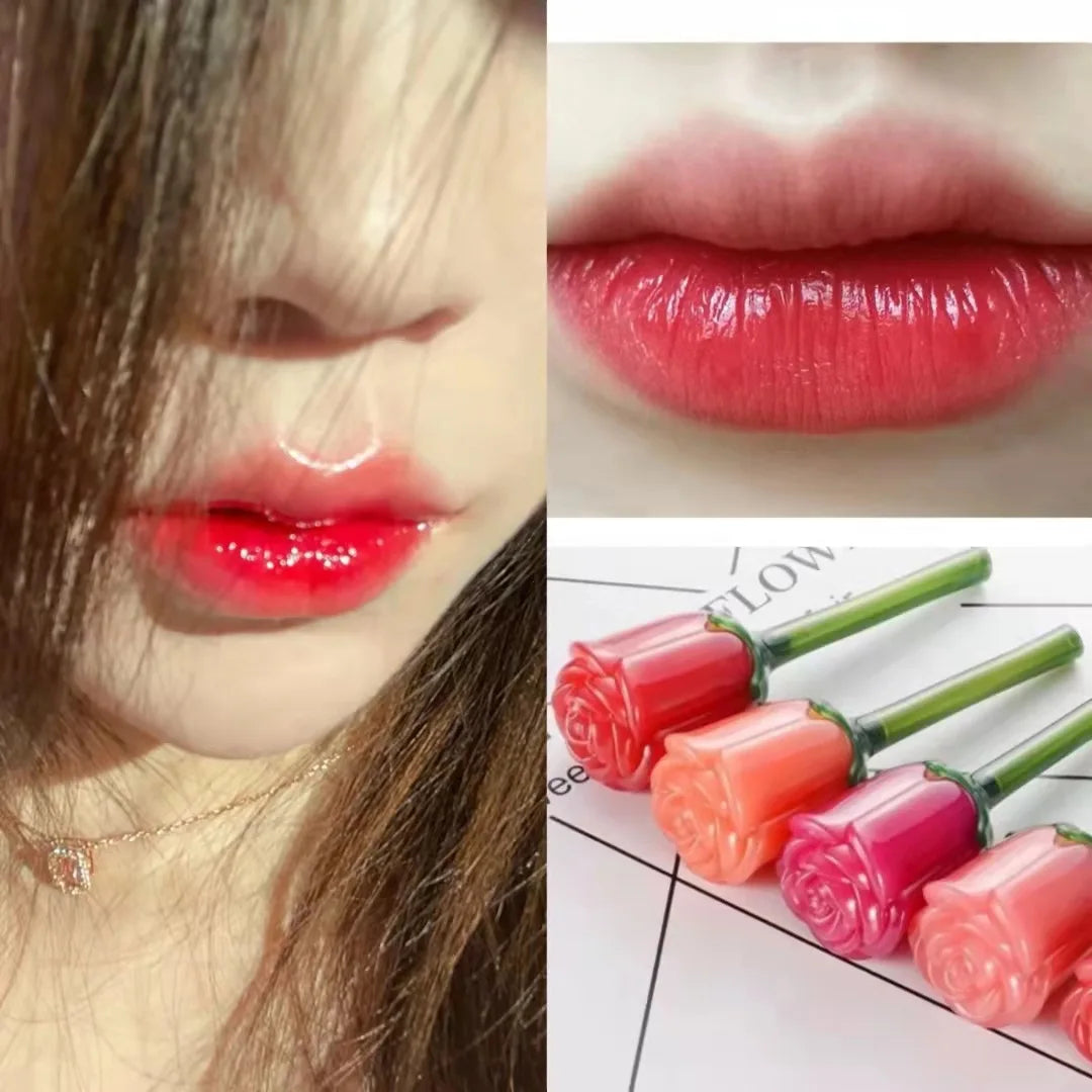 flower shape lip tint makeup hydrating lips and cheek stain waterproof long lasting lip tint