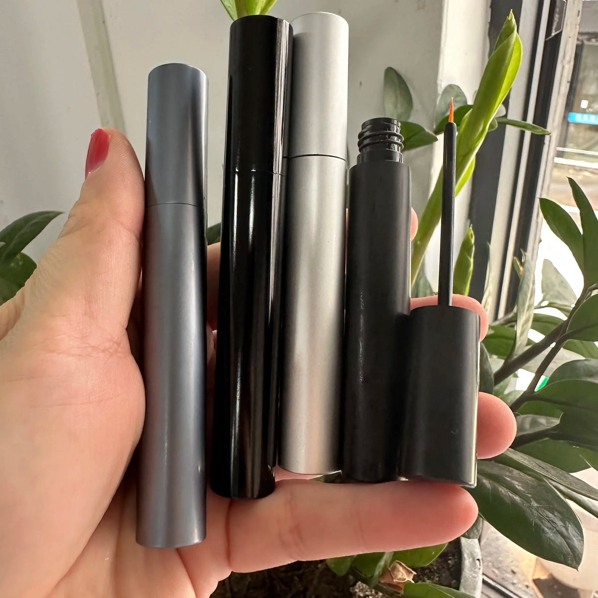 lip gloss tube eyelash serum empty tube cosmetics packaging gold silver rose gold aluminum lipgloss tube