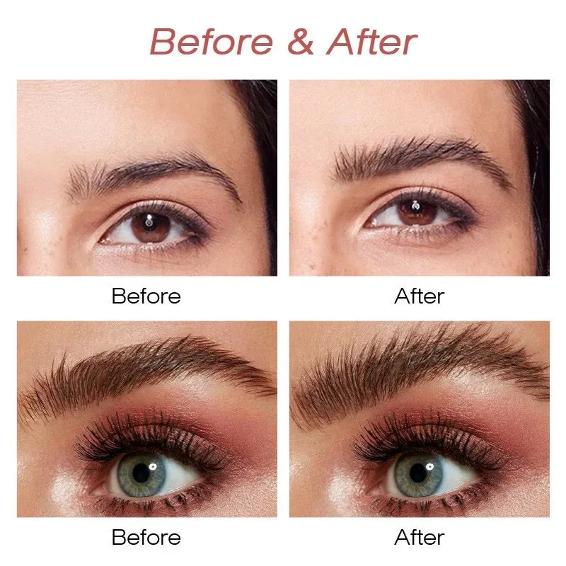 vegan transparent eyebrow gel with brush long lasting waterproof strong hold eye brow styling wax gel dry fast