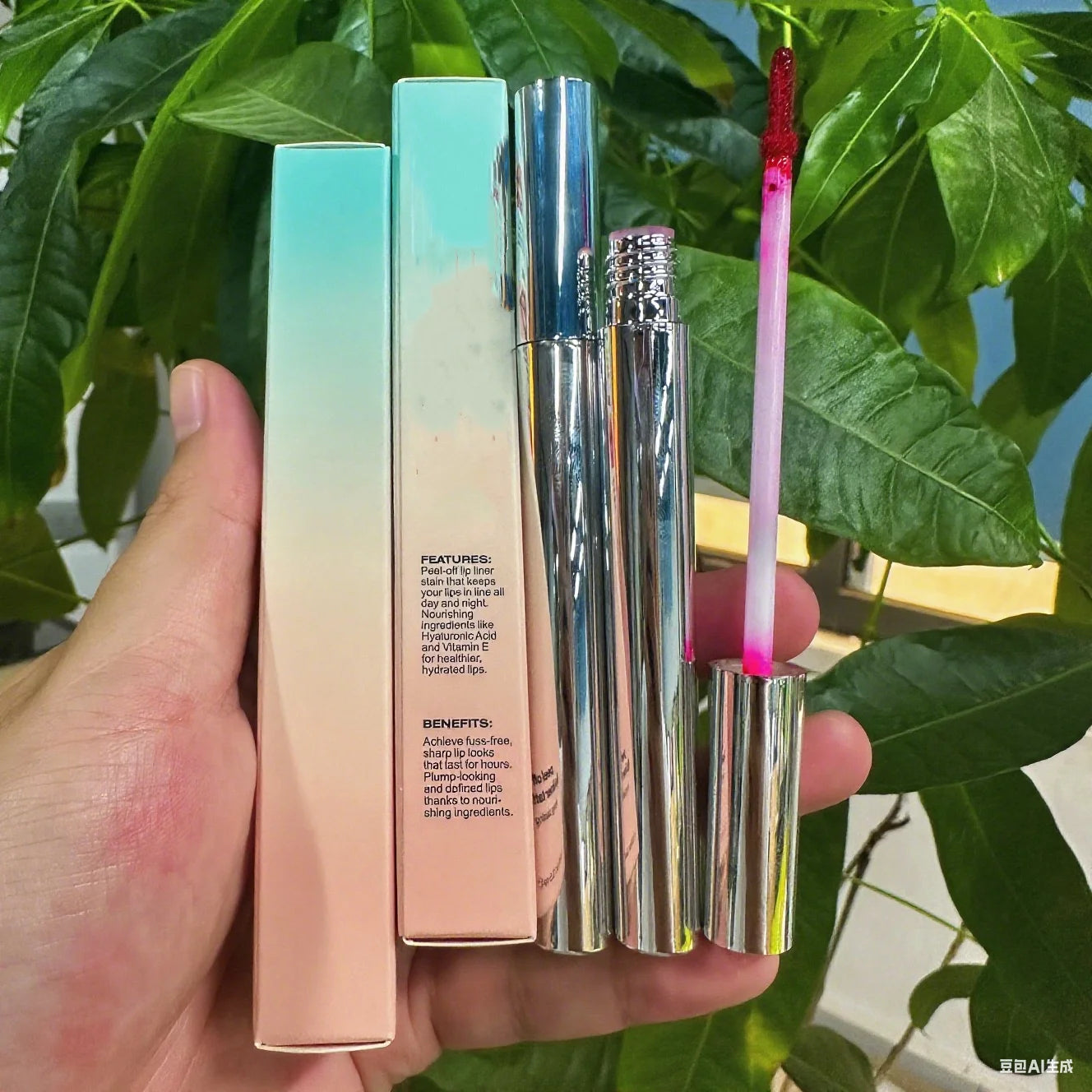 Peel-off liquid lip liner