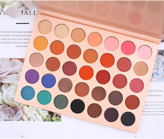 35-color matte glitter eyeshadow palette