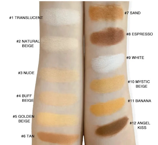 vegan makeup compact powder foundation matte oil-control setting face powder pressed compact powder