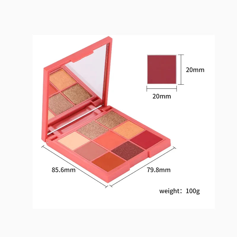 9-color macaron square eyeshadow palette