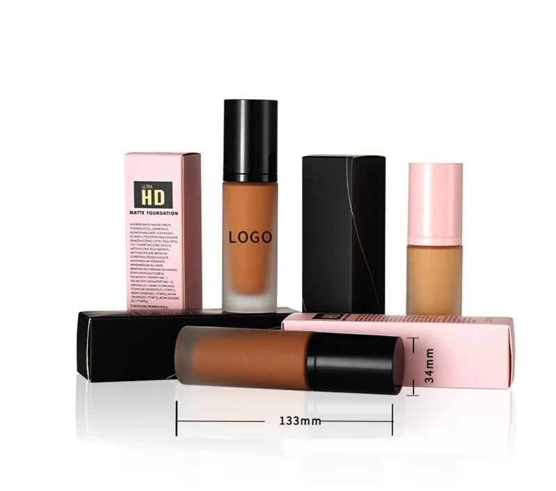 professional vegan cream face mineral makeup liquid foundation waterproof and oil-control concealer bb cream