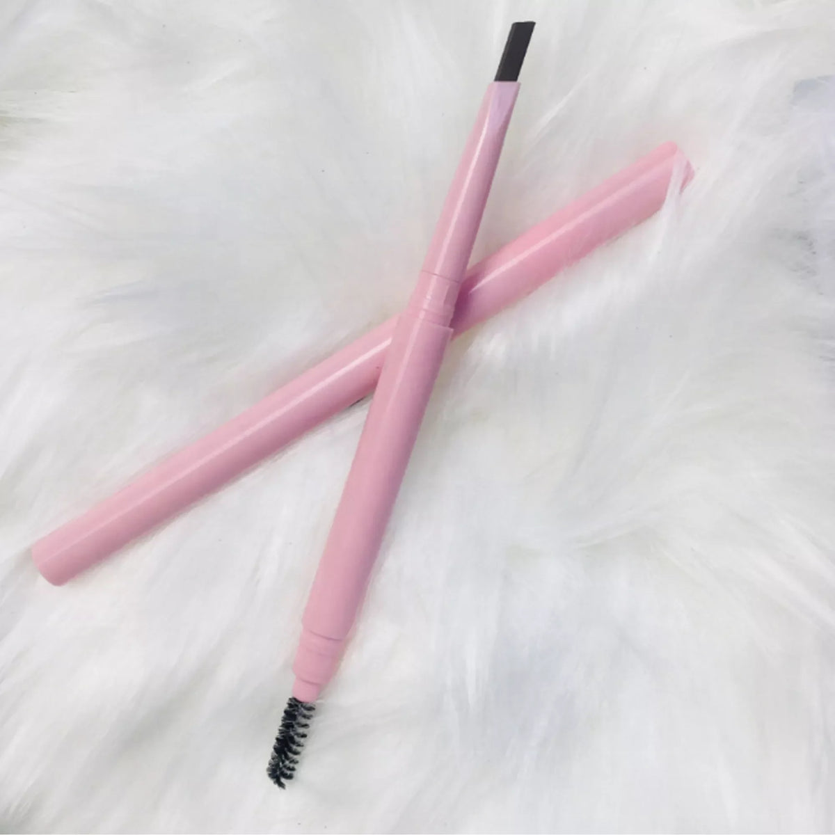 double ended pink eyebrow pencil waterproof eyebrow pens eyebrow pencil with eye brow brush