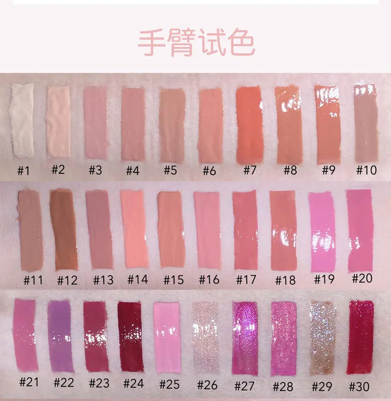 64 colors matte and shimmer waterproof vegan lip gloss cruelty free liquid lipsticks