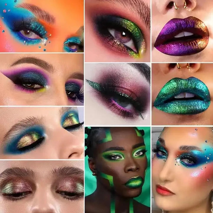 Liquid duochrome metallic eyeshadow in diamond tube