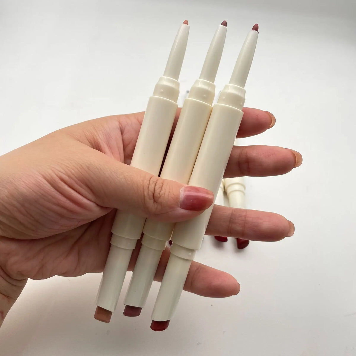 double ended lipstick and lipliner pen makeup 2 in 1 pencil waterproof matte lipstick lip liner pen
