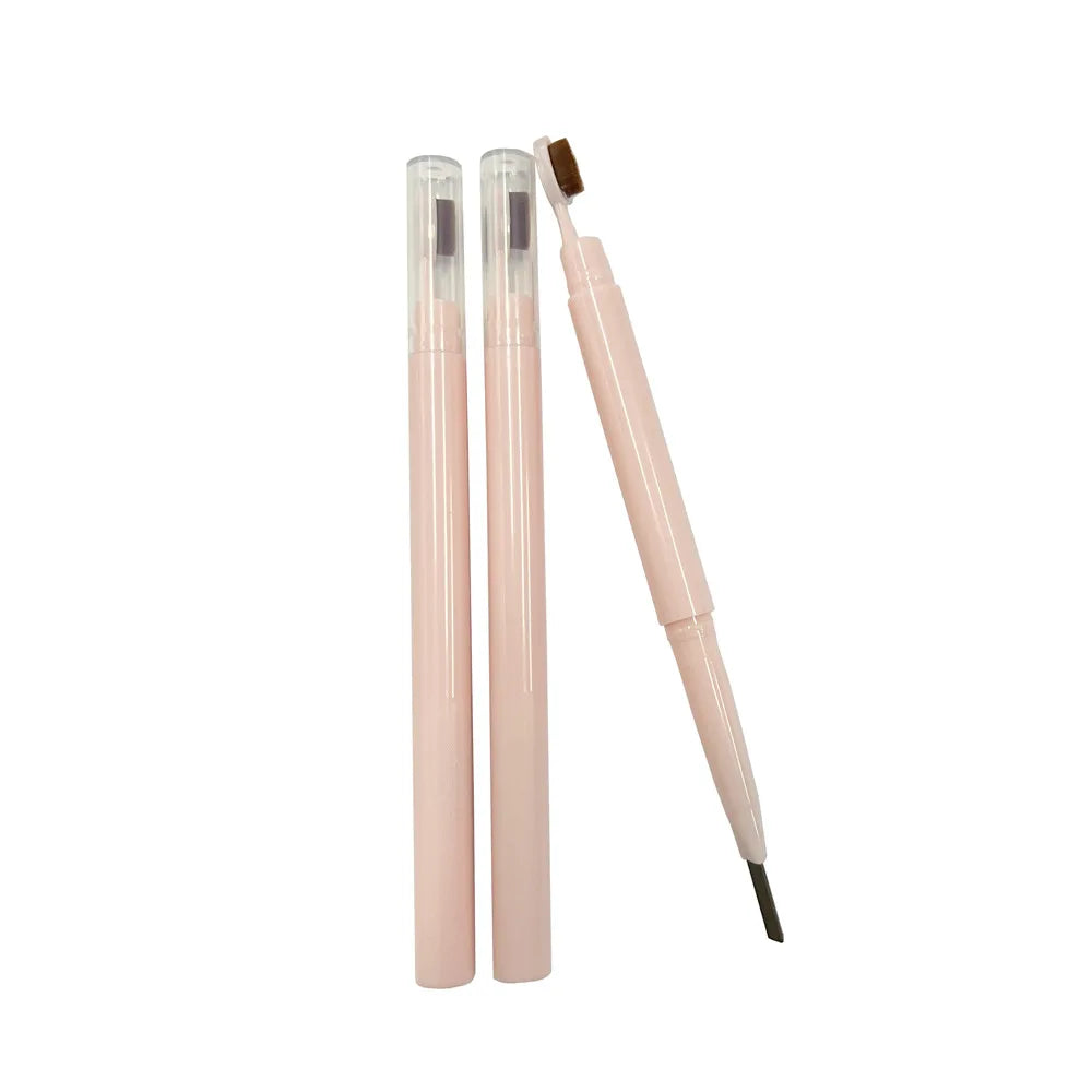 new out waterproof 6 colors double-head eyebrow pencil smooth eyebrow makeup pencil with brush