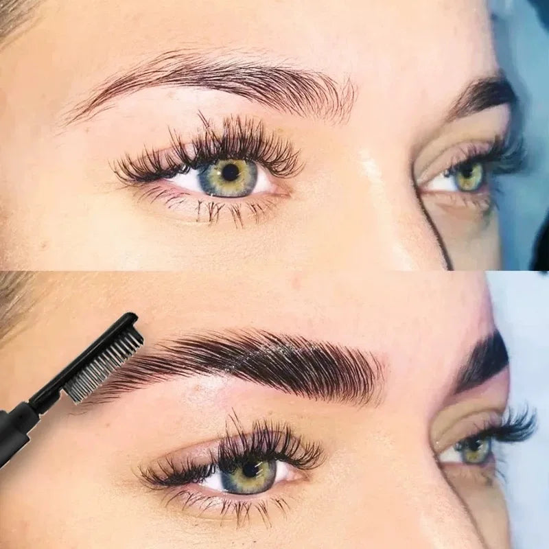 vegan transparent eyebrow gel with brush long lasting waterproof strong hold eye brow styling wax gel dry fast