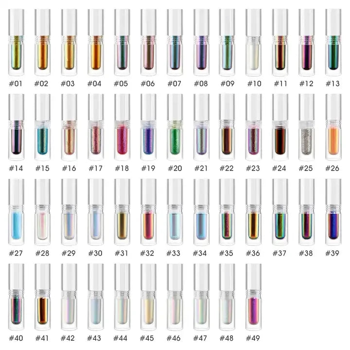 Liquid duochrome metallic eyeshadow in diamond tube