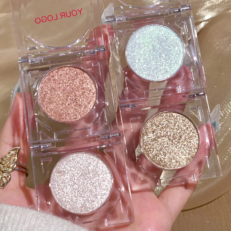 Pressed shimmer highlighter palette
