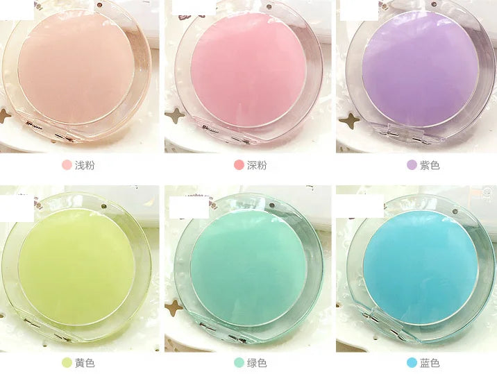 small double sided handheld mirrors portable round mini travel makeup cosmetic purse pocket mirror