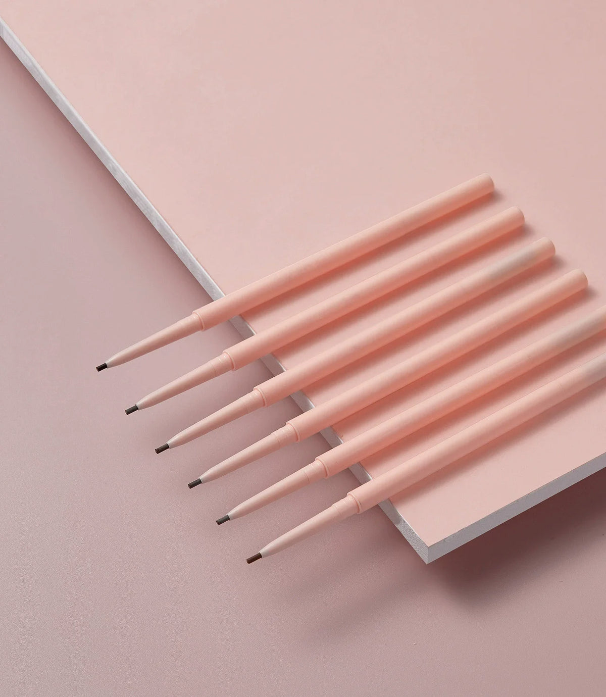 brow pencil double head automatic waterproof pink tube thin eyebrow pencil